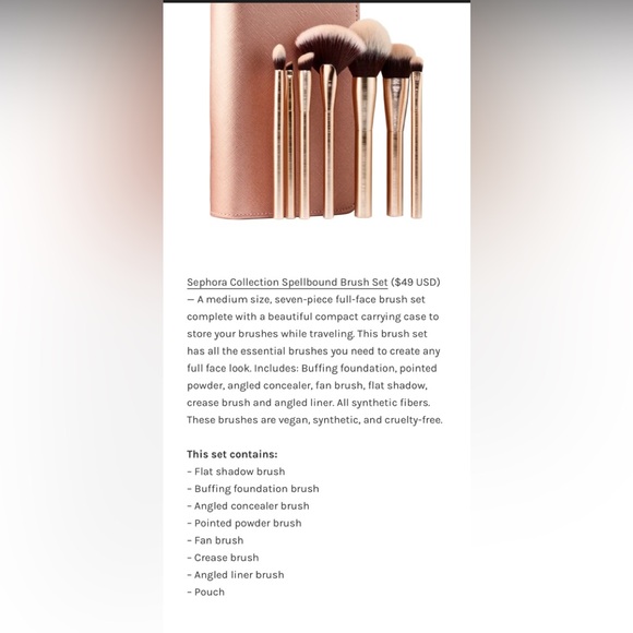 Sephora Makeup Brush Set with Case - Picture 7 of 7